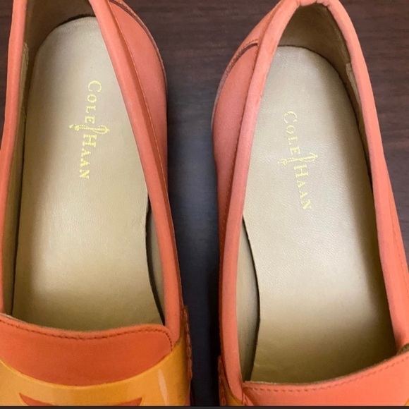 Cole Haan Orange Women’s Moccasins sz 9AA - Picture 3 of 9